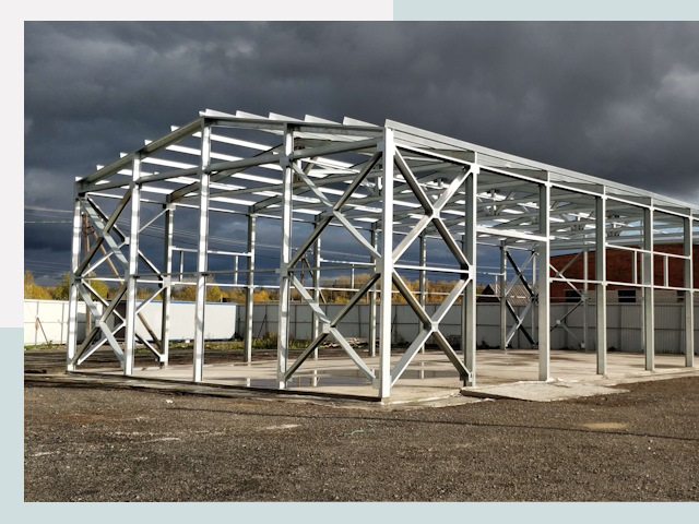 Двускатные ангары в Можга от 608 руб. за квадрат