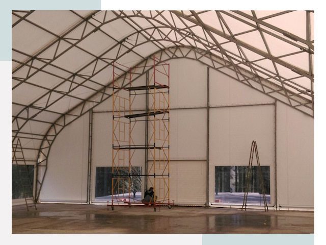 Шатровые ангары в Можге